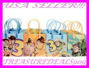 12 Pcs Disney Toy Story Goodie Bags Party Favors Candy Birthday Loot Gift Bag