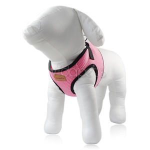 13 16" Girth Best Dog Harness Pink Soft Mesh Vest Collar Small XS