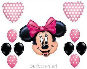 Disney Minnie Mouse Polka Dot Balloons Pink Baby Shower Birthday Party Supplies
