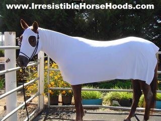 Large White Lycra Full Body Stretch Horse Sheet L