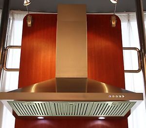 36" Stainless Steel Kitchen Range Hood w LED Lights Touch Button STL90 LED