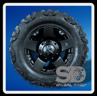 18" Wheels Rims XD Rockstar Matte Black w 33x12 50x18 Nitto Mud Grappler Tires