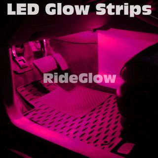 Pink LED Interior Lights Neon Glow Strips Under Dash Seats Hood Trunk F