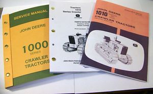 John Deere 1010 Crawler Tractor Service Operators Parts Manuals Catalog Repair