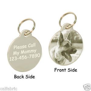 Double Sides Personalized Photo Engraved Stainless Steel Dog Tag Cat Tag Pet ID