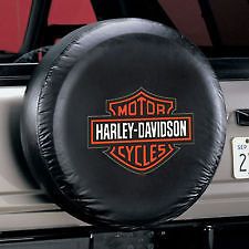 Harley Davidson Spare Tire Cover Orange Bar Shield Fits 27" to 31" Tires