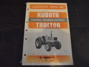 Kubota M6950 M7950 Tractor Parts Catalog Manual