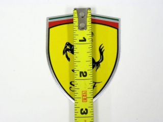 1 for Ferrari Car Horse Yellow Thin Aluminum Emblems Logo Badges Free SHPPING