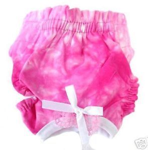 Dog Clothes Pink Tie Dye Panties Pet Diaper Incontinence House Training