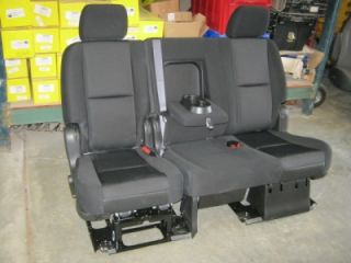 New 07 13 Chevy Suburban GMC Yukon XL Ebony Black Cloth 2nd Row Bench Seat