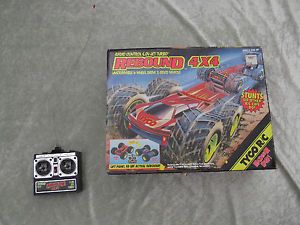 Vintage Tyco 90's Rebound RC Remote Controlled Car 4x4 Truck with Box Battery