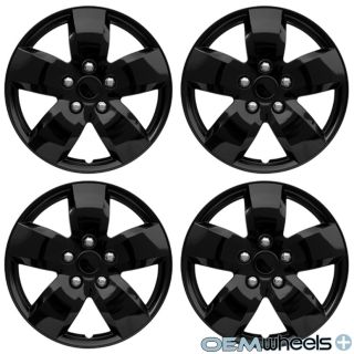 4 New Gloss Black 16" Hub Caps Fits Chevrolet Chevy Center Wheel Covers Set