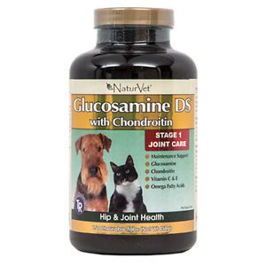 NaturVet Glucosamine Double Strength Chondroitin Time Release Joint Support Dog