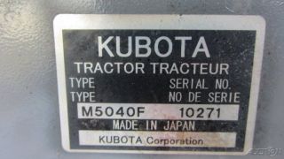 2008 Kubota M5040F Tractor Diesel