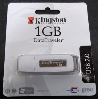 E10B New Kingston 1GB USB 2 0 DataTraveler High Speed Flash Drive Win Mac 0740617086126