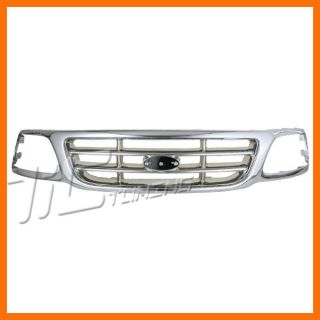 1999 2004 Ford F150 Chrome Frame Bar Insert Grille Grill New Front Body Parts