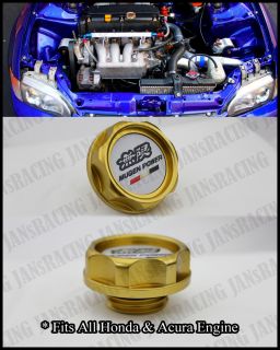JDM Honda Acura Gold Engine Oil Cap B16 B18 K20 EK9 EG6 FA2 DC2 DC5 SI Type R