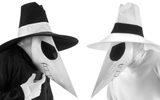 Spy vs Spy Hat Mask Accessory Costume Kit Black or White