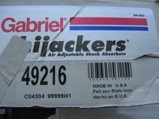 Gabriel 49216 Rear Adjustable Air Shocks Wagon Only