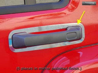 Premium 5pc Mirror Polished Stainless Door Surround Trim Fit 06 10 Hummer H3