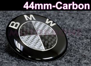 BMW 44mm Carbon Fiber Stick on Steering Wheel Horn Button Emblem Euro Sport Logo