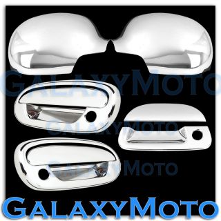 97 03 Ford F150 Chrome Mirror 2 Door Handle No Keypad w PSG KH Tailgate Cover