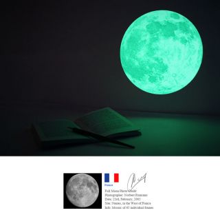 Moon Glow in The Dark Wall Point Sticker Art Home Decor Sheet Decal 3D Wallpaper