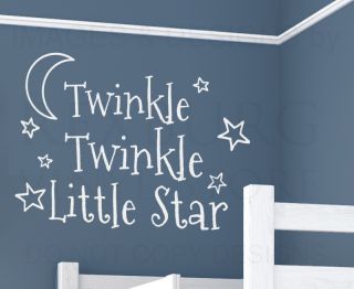 Wall Decal Art Vinyl Sticker Quote Twinkle Twinkle Little Star Baby's Room B98