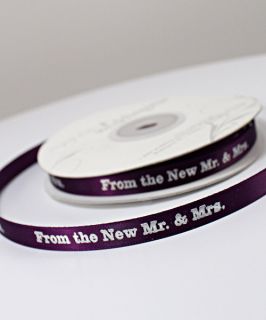 Wedding Reception Decoration Personalized Pre Printed Favor Ribbon for Gifts Tag