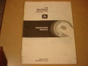 John Deere 216 Rotary Tiller Owners Maintenance Manual