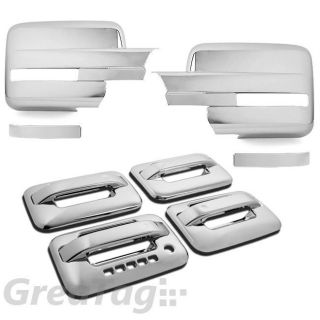 09 10 11 12 Ford F150 Pickup Chrome Door Handle Mirror Cover with Signal Cutout