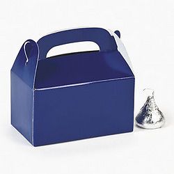 24 Blue Mini Treat Boxes Party Favors