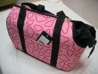 Pet Dog Cat Travel Carrier Carry Pink Oxford Bag