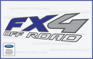 2003 Ford F150 FX4 Off Road Decals Truck Stickers FDB Offroad 4x4 Bed Side Blue