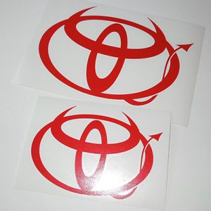 Toyota Evil Logo Decals Stickers Camry Corolla 4Runner Prius Tundra Tacoma TRD
