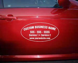 Custom Business Decal Car Back Window Door Decal Car Ads Vinyl Sign 12"X23"