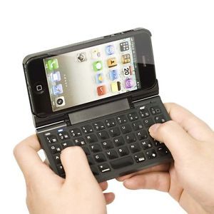 New Design iPhone 5 5g Wireless Bluetooth Keyboard Case with Charger Black PC417
