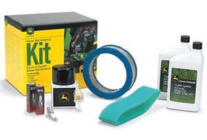 John Deere Home Maintenance Kit Oil Air Oil Fuel Filter Spark Plugs LG244