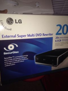 New LG External Super Multi Layer DVD Burner Rewriter Dual GSA E60N GSAE60N