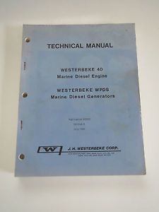 80 Westerbeke 40 Marine Diesel Engine WPDS Generator Technical Manual Edition 8