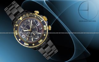 Swiss Legend Men Karamica Ceramic Swiss ETA Chronograph Black MOP Sapphire Watch