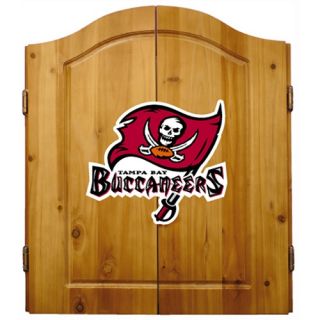 Imperial NFL Tampa Bay Buccaneers Pine Wood Dart Cabinet Bristle Cone Board