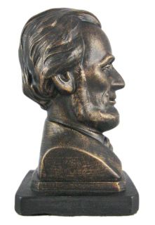 Bronzed Finish Abraham Lincoln Bust Bookends