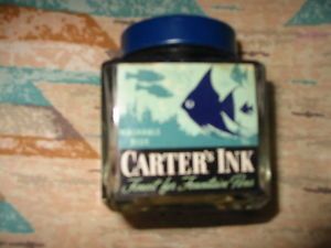 Carter's Washable Black Ink Bottle with Fish on Label