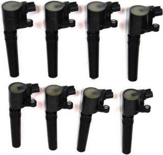 Ignition Coil Set of 8 New Male Pack OE Replacement LS