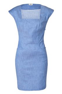 Chambray Square Neck Dress by LAGENCE
