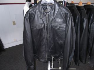 Victory Leather Western Style Motorcycle Jacket Mens Med New