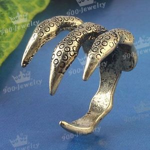 1x Gothic Bronze Alloy Dragon Eagle Claw Talon Punk Rock Finger Ring US6 7 Cool