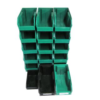 18 Quantum Plastic Stackable Storage Bins Boxes Totes