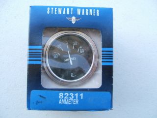 New Stewart Warner 82311 Deluxe Ammeter Gauge 60 0 60 Amps 2 1 16 inch Diam